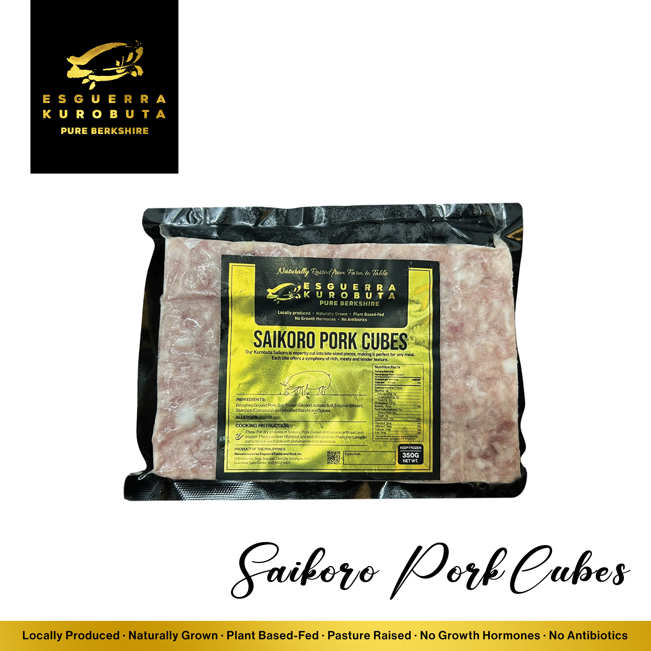 Kurobuta Saikoro Pork Cubes (350g)